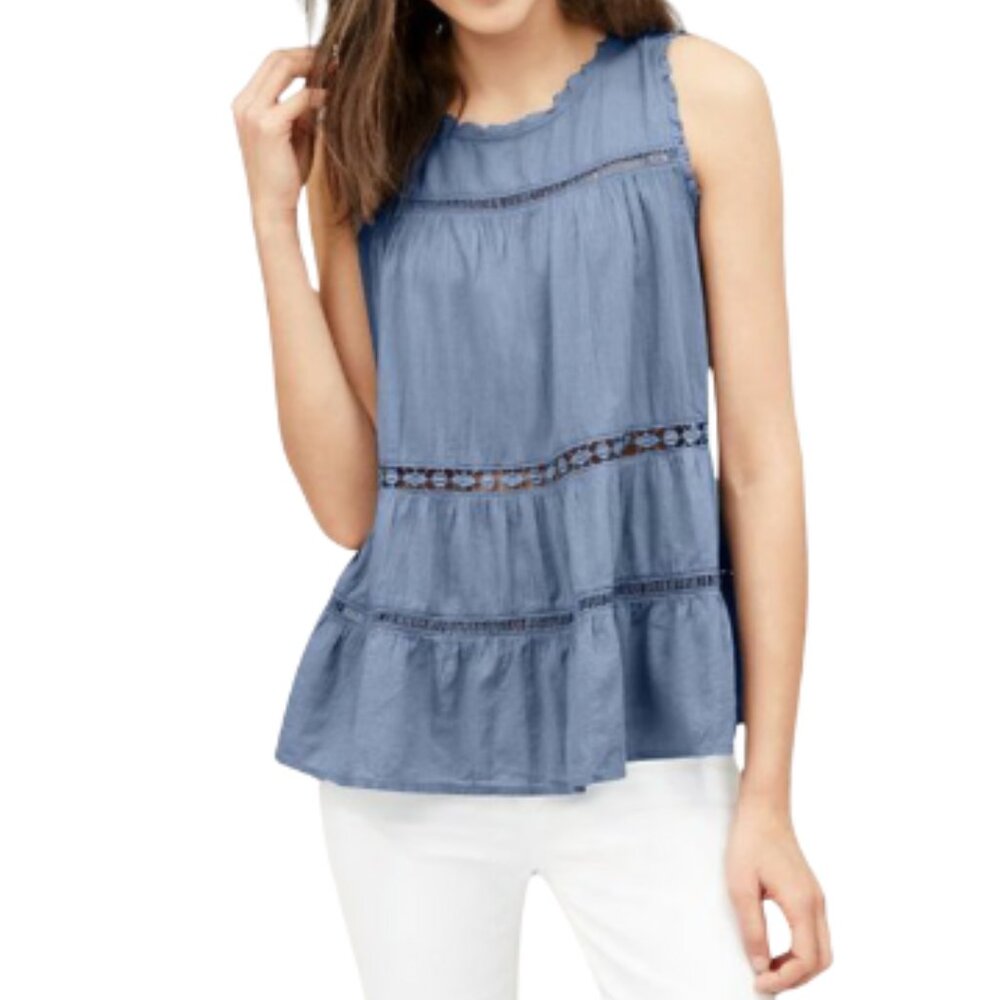 Ann Taylor LOFT Women's Boho Lace Tank Top Size Small
